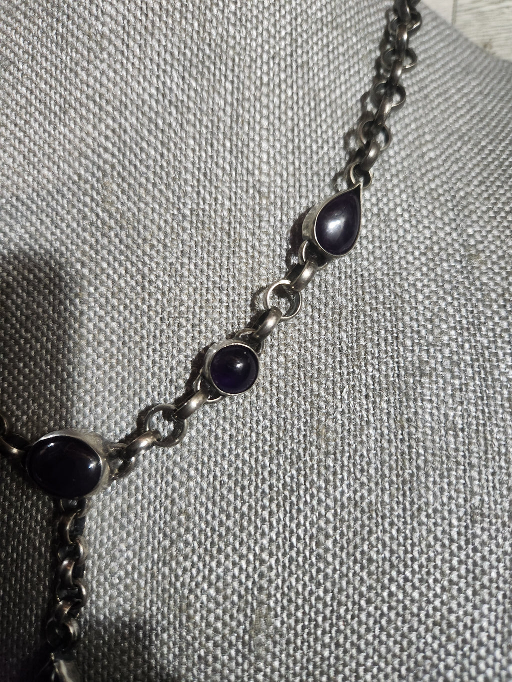 Amethyst Sterling Silver Y-Drop Necklace