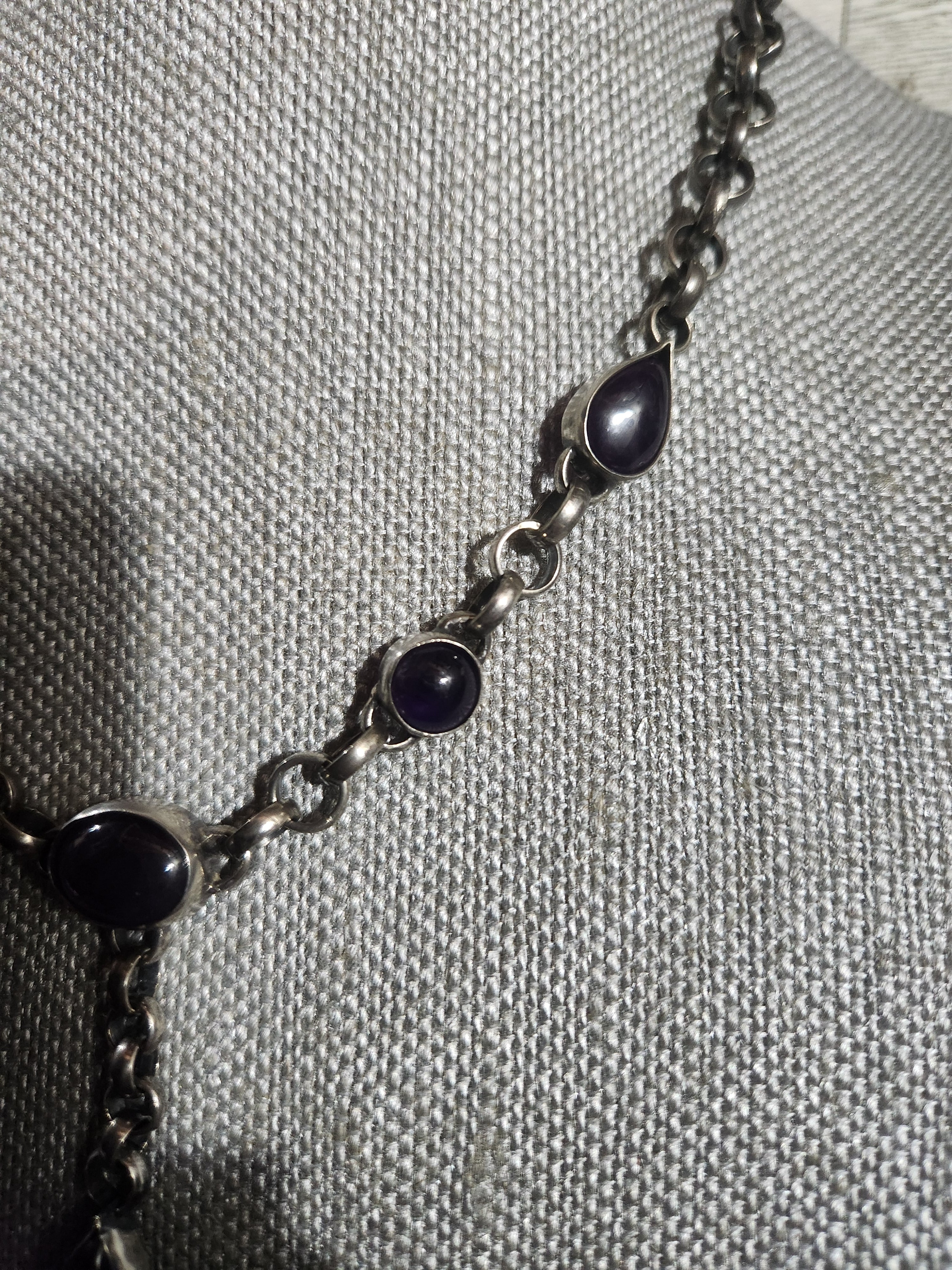 Amethyst Sterling Silver Y-Drop Necklace