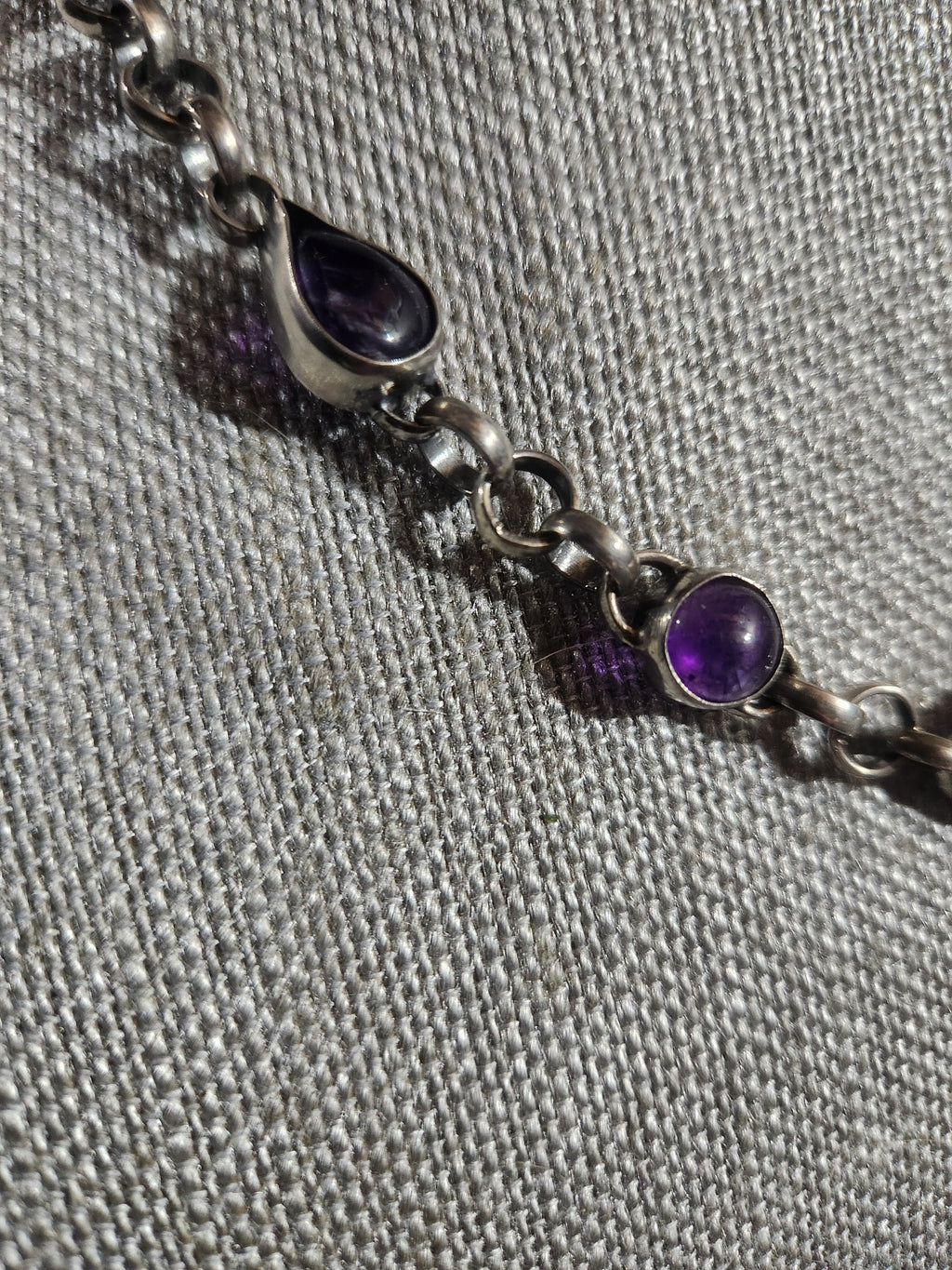 Amethyst Sterling Silver Y-Drop Necklace