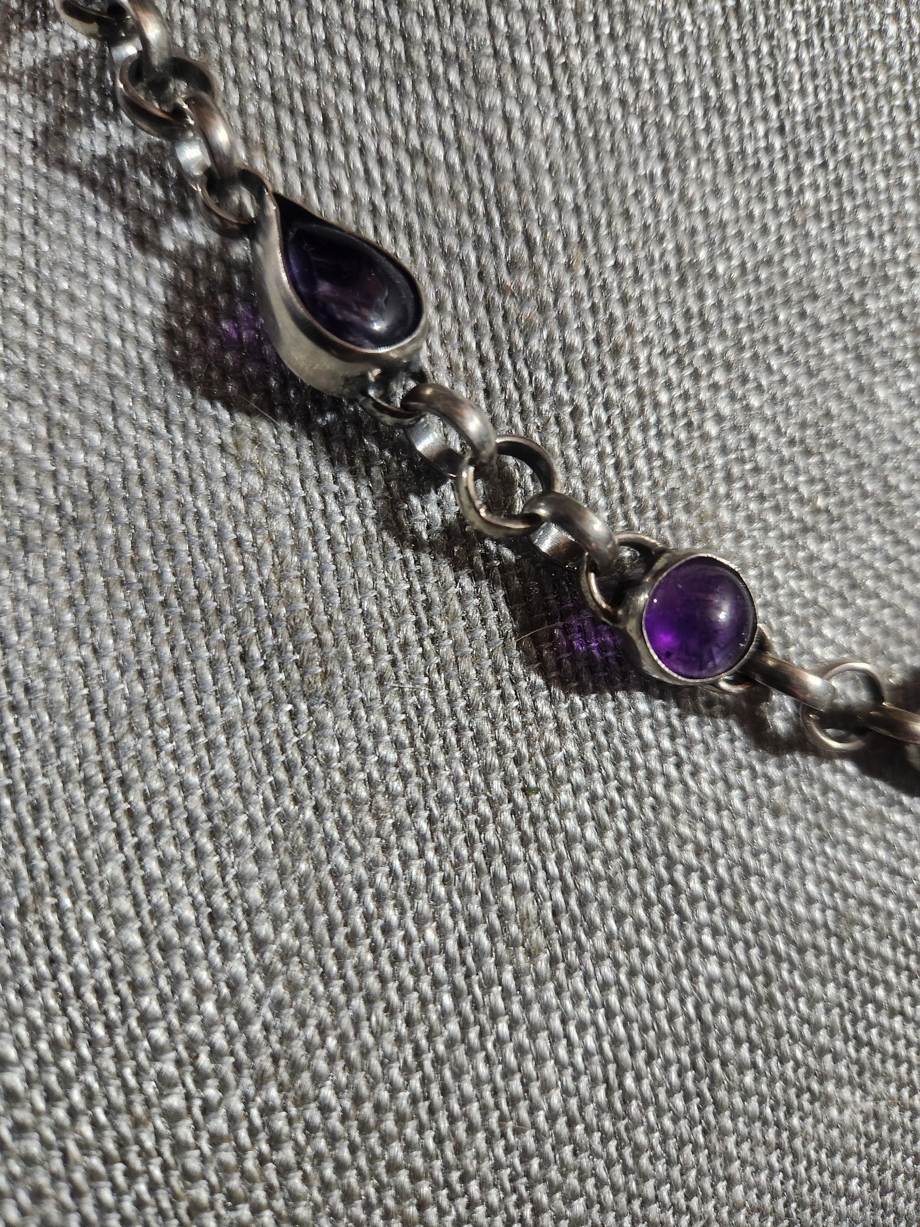 Amethyst Sterling Silver Y-Drop Necklace