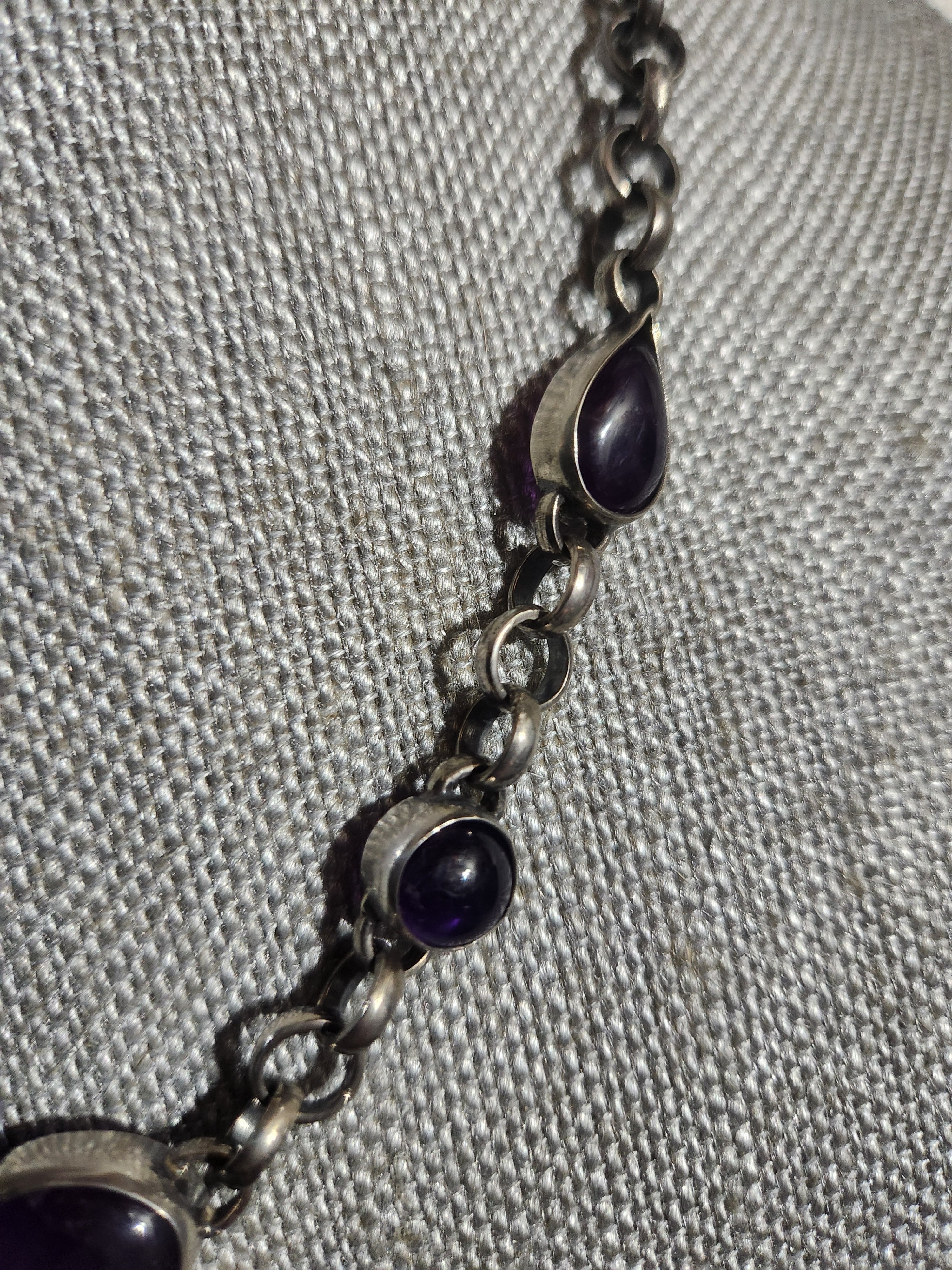 Amethyst Sterling Silver Y-Drop Necklace