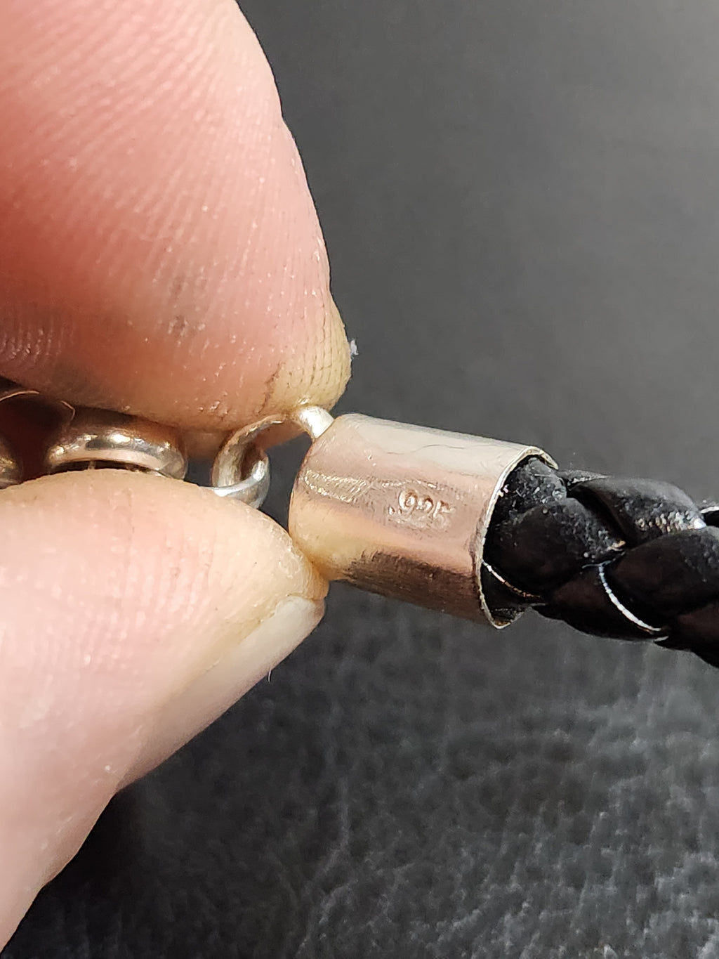 Aventurine Leather Cuff and Necklace Set