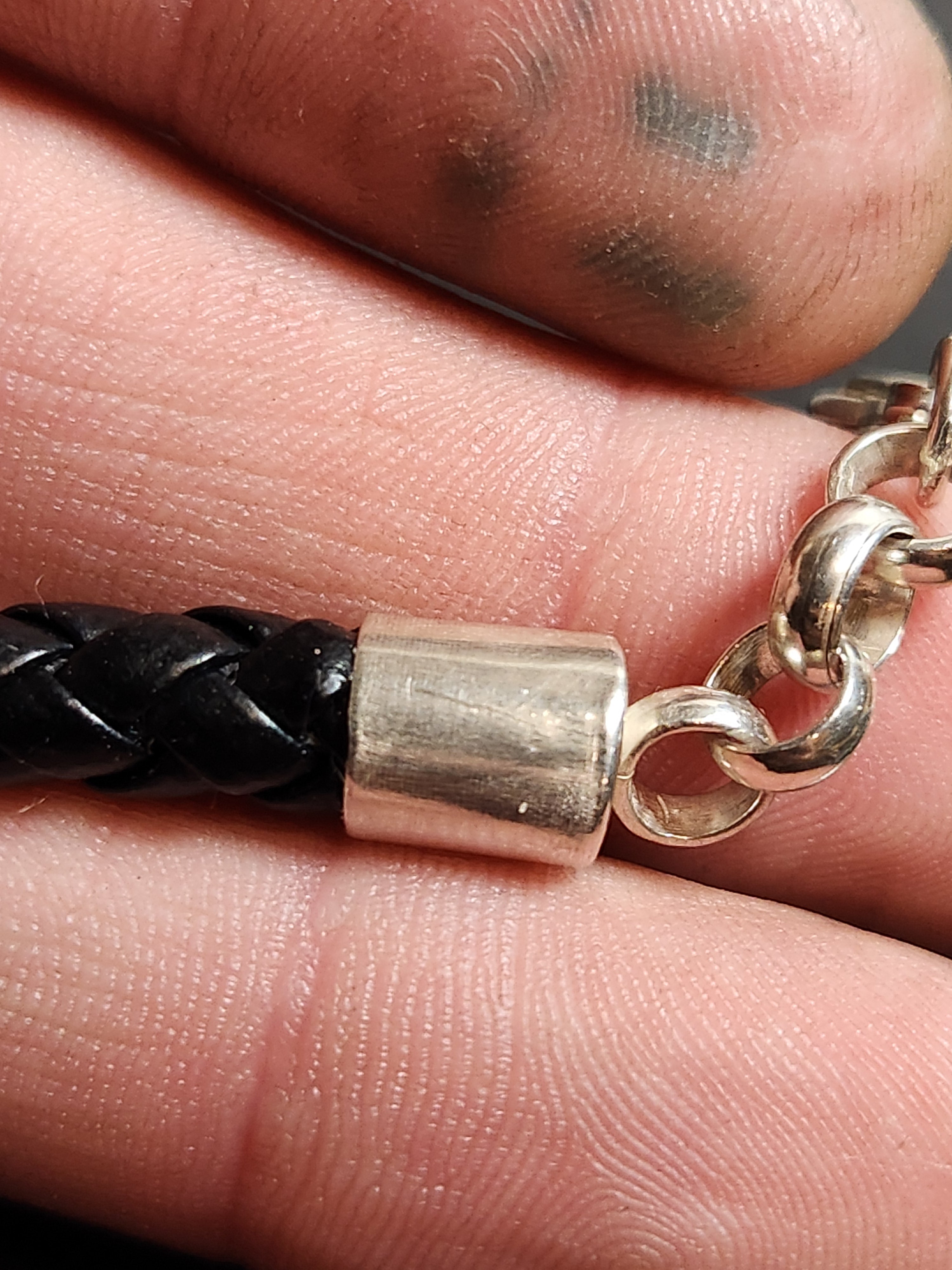 Aventurine Leather Cuff and Necklace Set