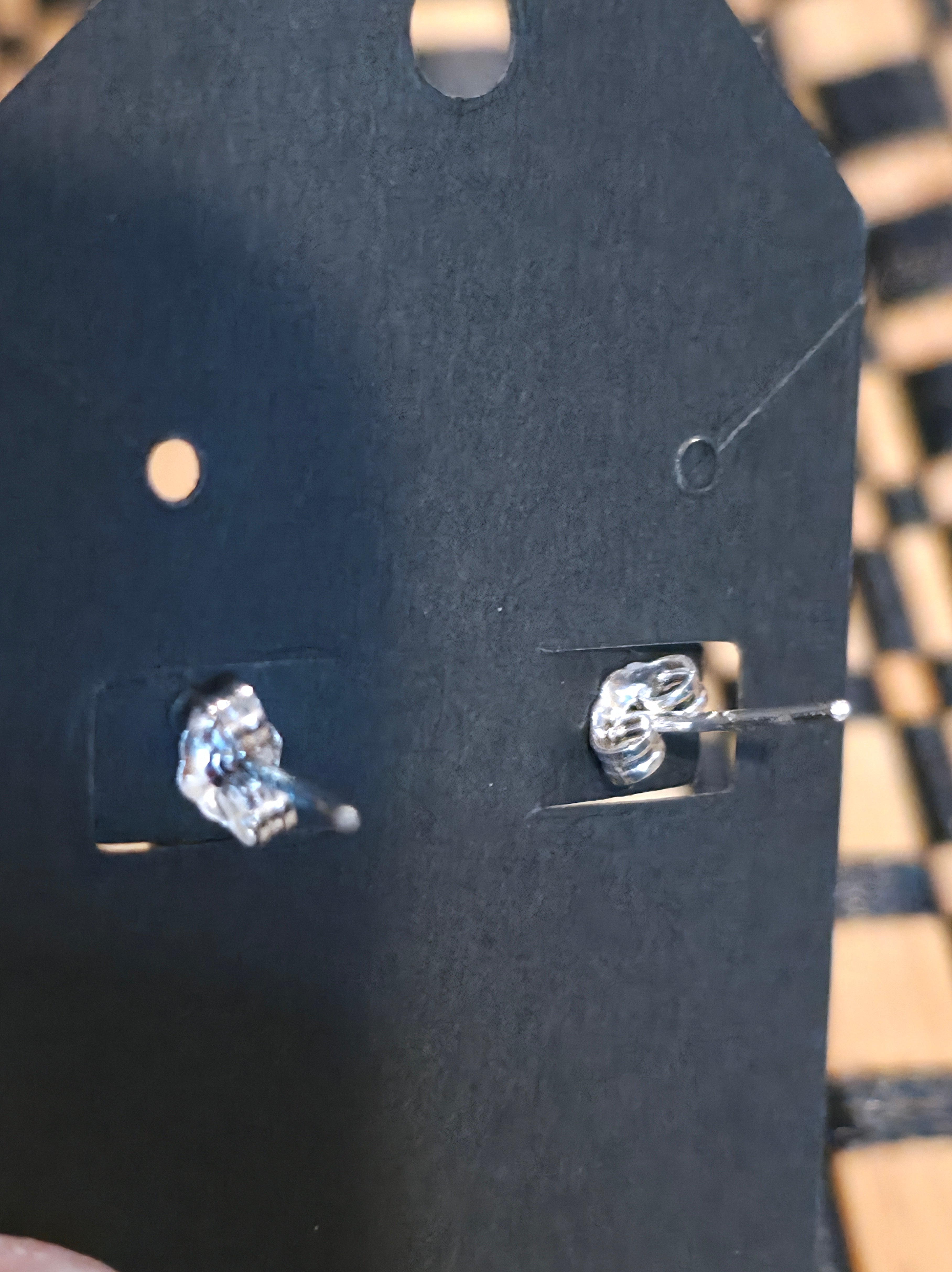 Sterling Silver Ruby Corundum Studs