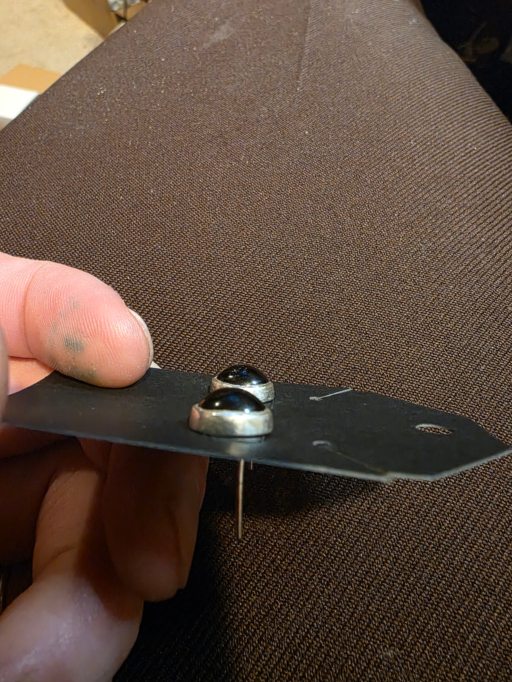 Oval Black Onyx Sterling Studs