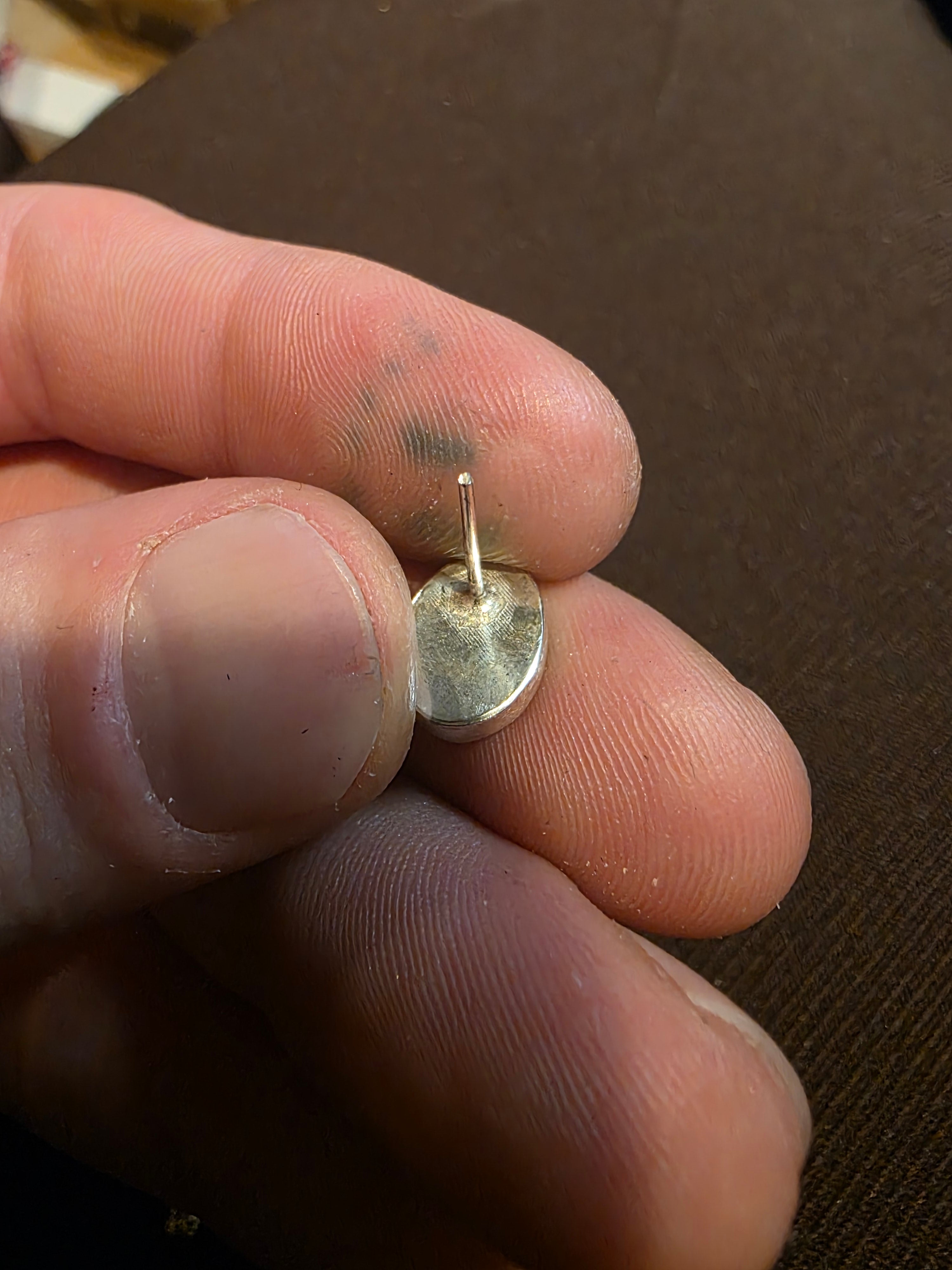 Hessonite Garnet Sterling Silver Studs