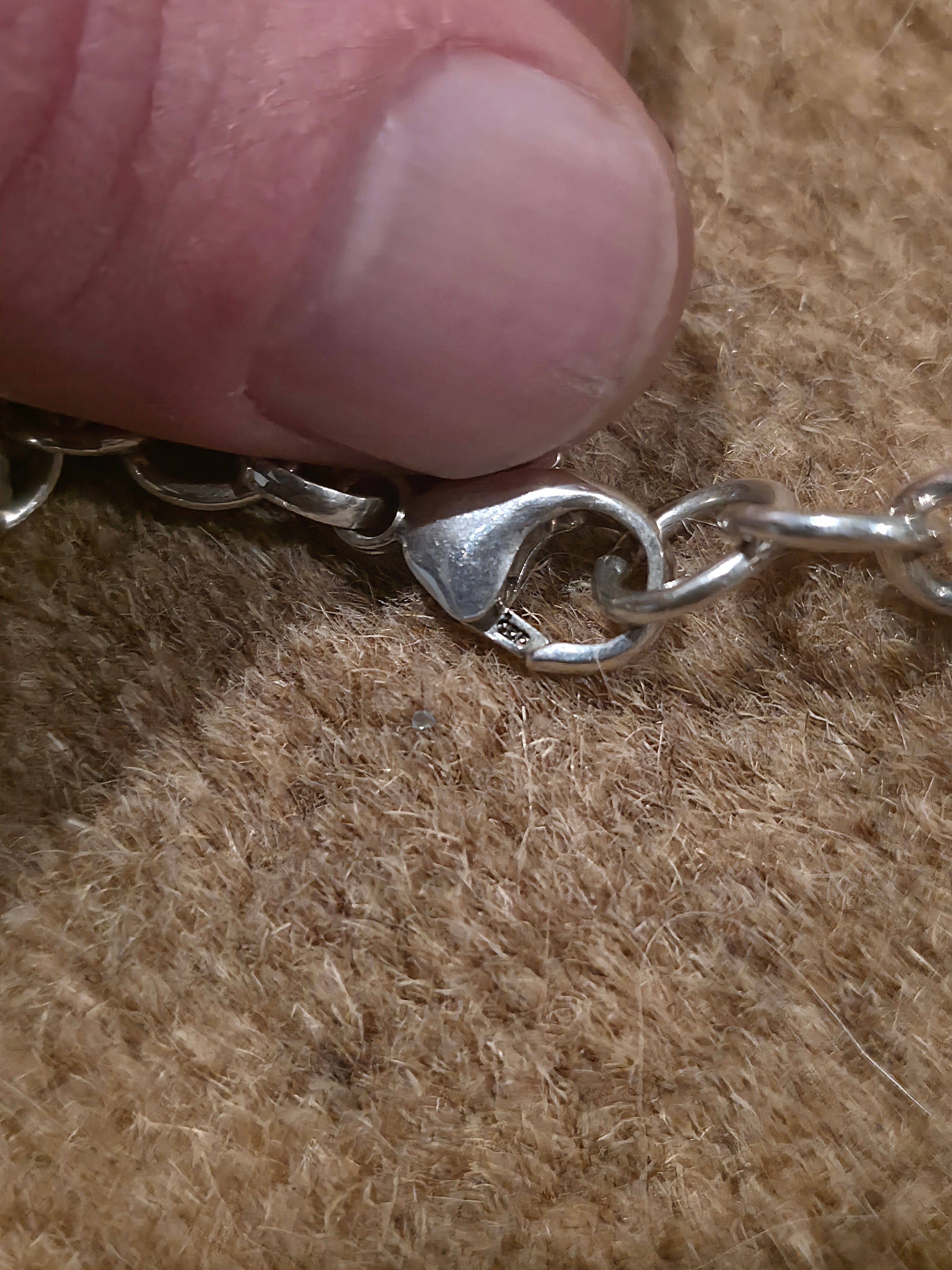 Amethyst Three Stone Sterling Silver Necklace