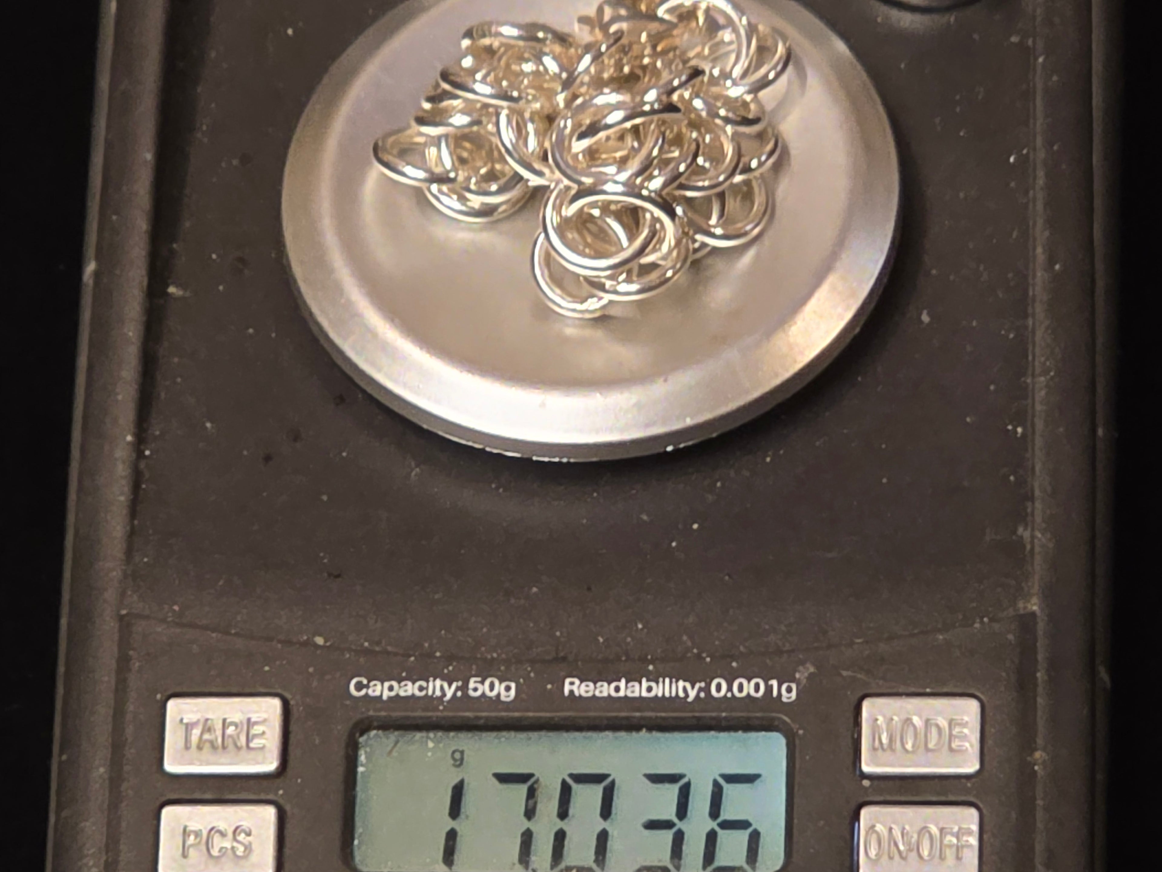 Sterling Silver Rolo Charm Bracelet 7 3/4 In 9mm