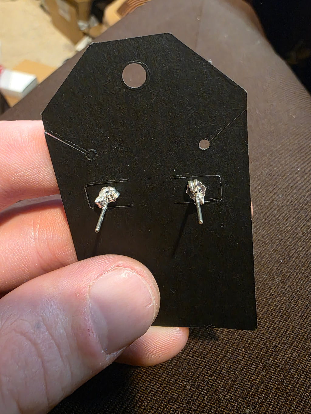 Oval Black Onyx Sterling Studs