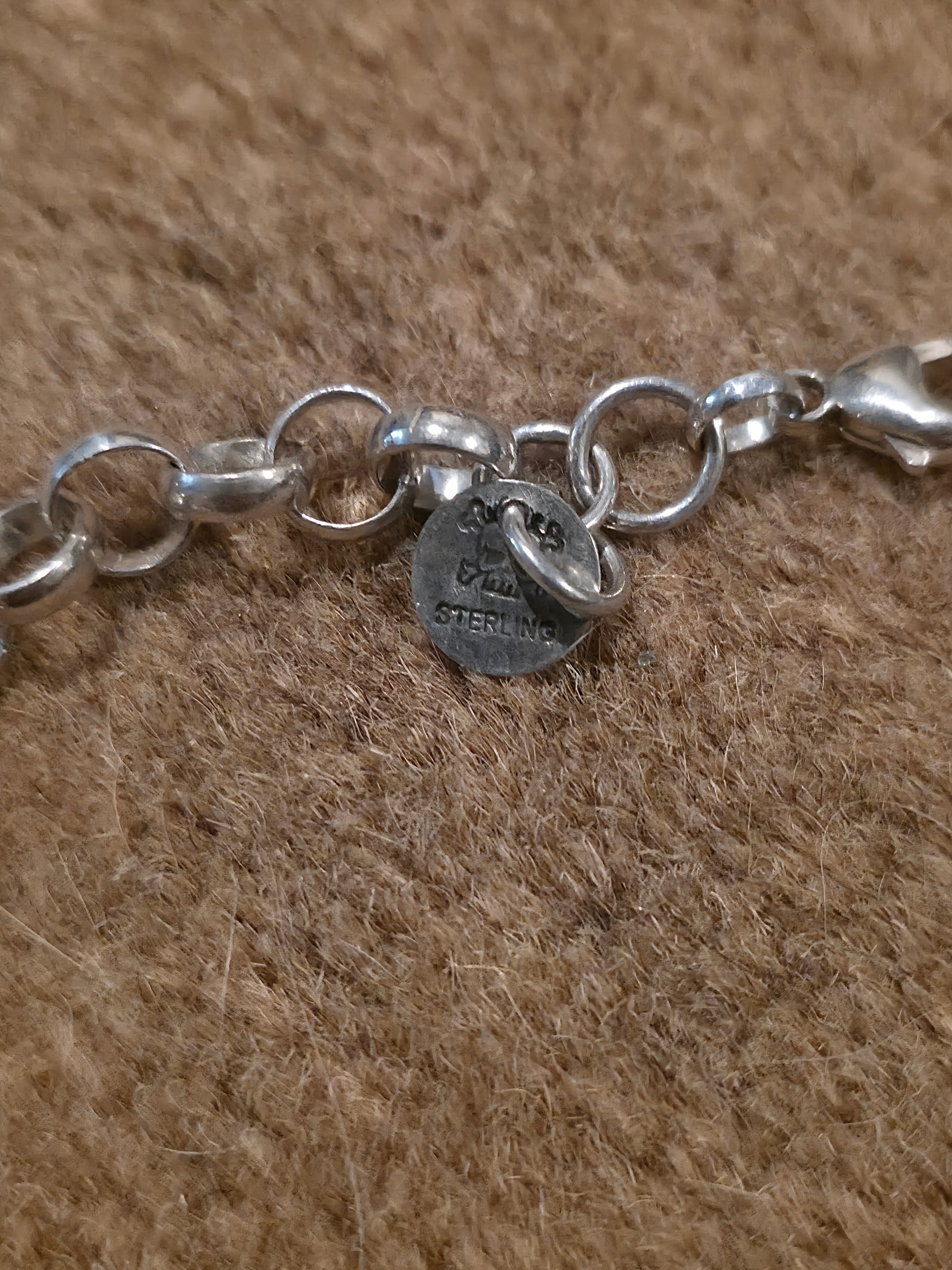 Amethyst Three Stone Sterling Silver Necklace