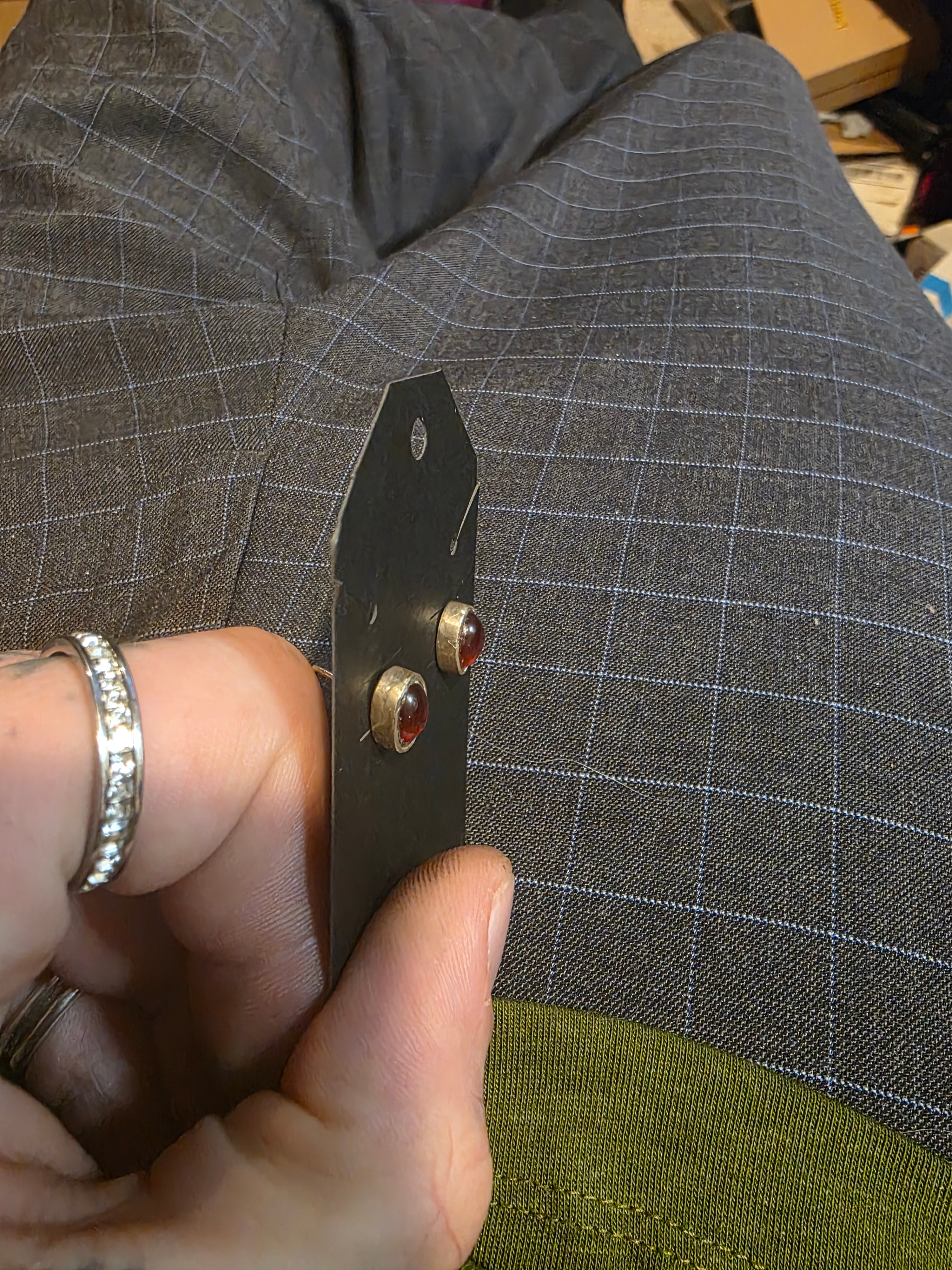 Hessonite Garnet Sterling Silver Studs